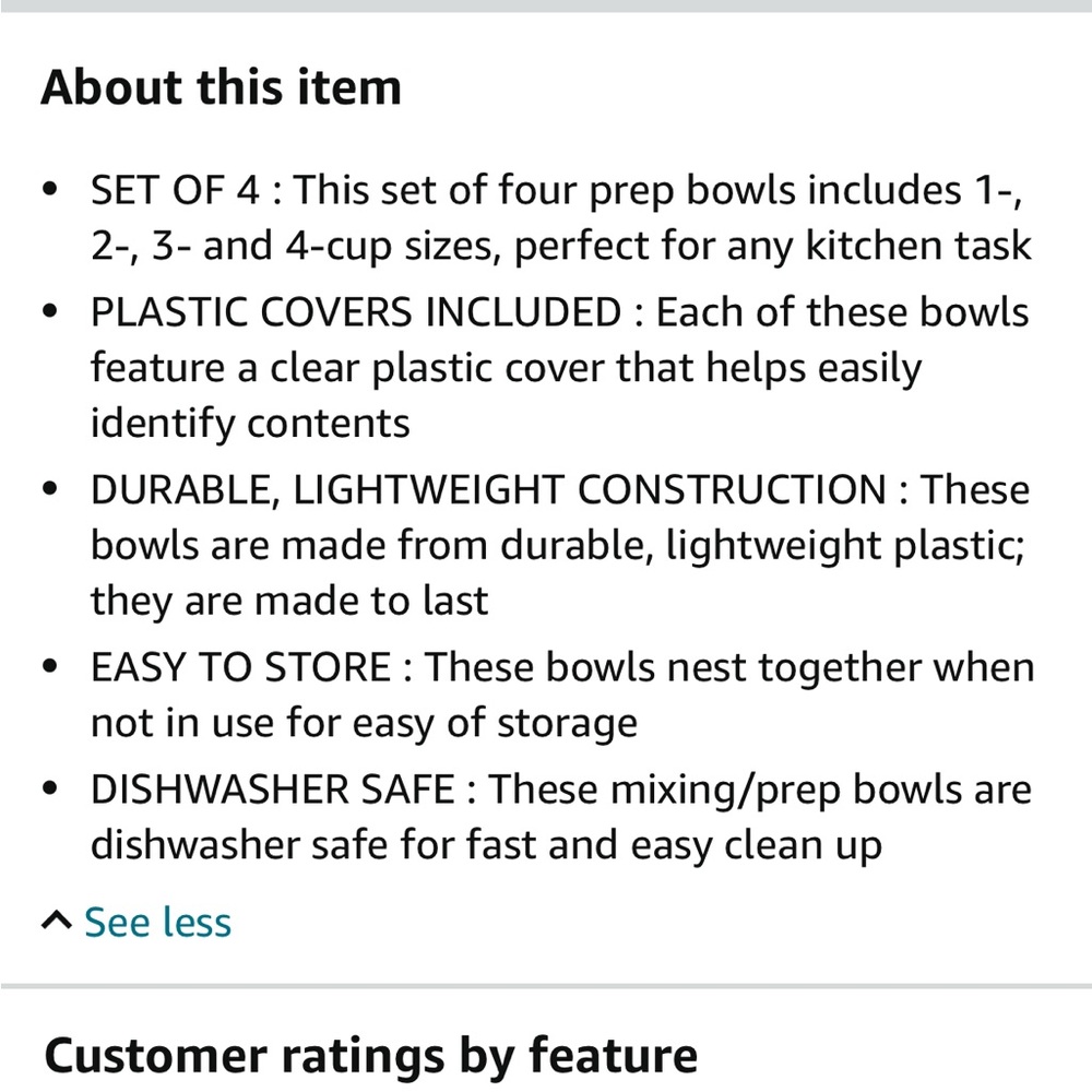 Kitchen Aid Set of 4 Prep bowls NIP - Picture 3 of 6